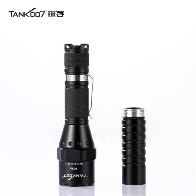 探客tank007户外探索防身战术远射强光手电筒PT40 加长管1000流明