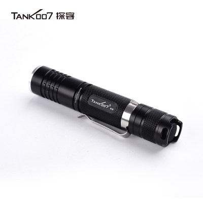 探客tank007户外便携抱夹小直筒强光手电筒K9防水五档爆闪800流明