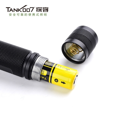 探客tank007户外战术防卫破窗手电筒PT12 防水远射莲花头800流明