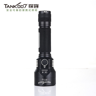 探客tank007户外战术防卫破窗手电筒PT12 防水远射莲花头800流明