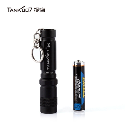 探客tank007家用户外迷你便携匙钥扣防水强光灯手电筒E09 流明120