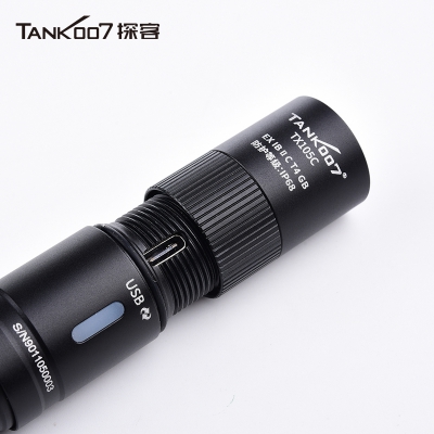 探客tank007工业防爆防水强光手电筒TX105C 大功率远射三档照明灯