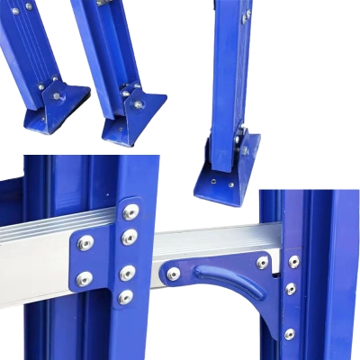 奥鹏单面升降直梯AP-215L系列伸缩工程梯 高度4-12米 承重120kg