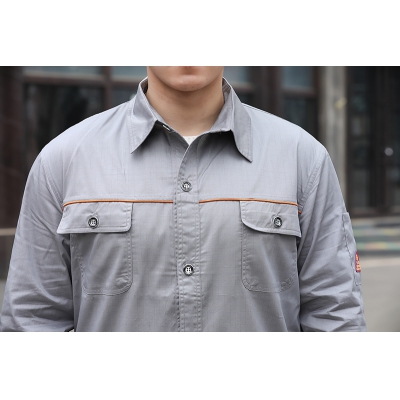 佰益防静电服劳保工装CVC面料耐磨透气工作服安全防护服夏装6002