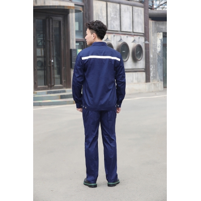 佰益防静电服带反光条CVC面料耐磨透气工作服安全防护服夏装6005
