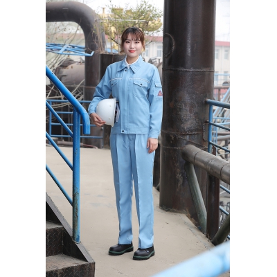佰益防酸碱防静电服化工安全防护服劳保工装耐腐蚀春秋工作服6017