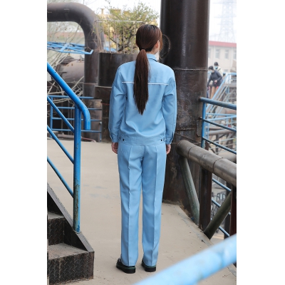 佰益防酸碱防静电服化工安全防护服劳保工装耐腐蚀春秋工作服6017