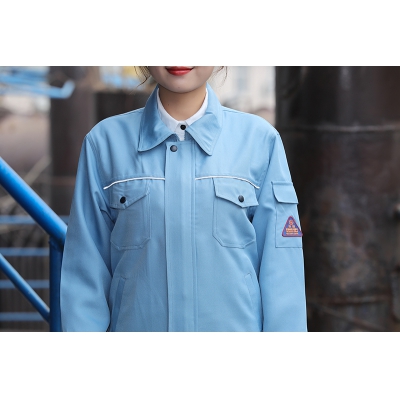 佰益防酸碱防静电服化工安全防护服劳保工装耐腐蚀春秋工作服6017