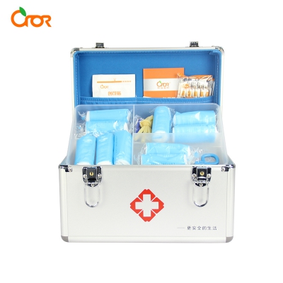 科洛（CROR）ZE-L-007A中型急救箱综合应急护理医疗箱铝合金箱