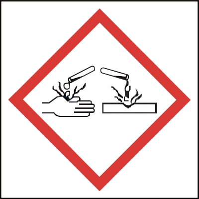 贝迪赛盾 GHS标签腐蚀品 化工厂实验室警示标语 油罐车化学品贴纸