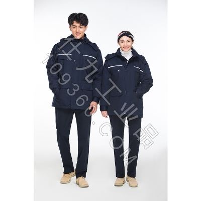 蓝装AUGER冬装工作服FHBN102防寒保暖 活里活面 带帽子160-190