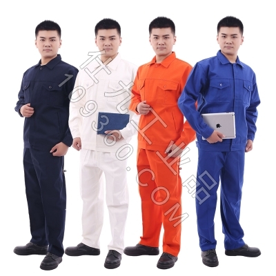 蓝装AUGER长袖春秋防阻燃工作服套装FHZR101防护服160-190