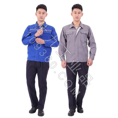 蓝装AUGER春秋工作服LZGZ116长袖工装劳保服套装160-190