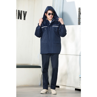 蓝装AUGER冬装工作服FHBN102防寒保暖 活里活面 带帽子160-190