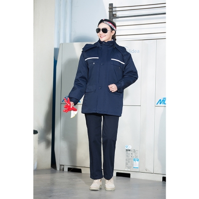 蓝装AUGER冬装工作服FHBN102防寒保暖 活里活面 带帽子160-190