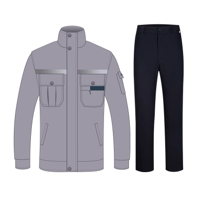 蓝装AUGER长袖春秋防静电工作服套装FHJD102抗静电B级160-190