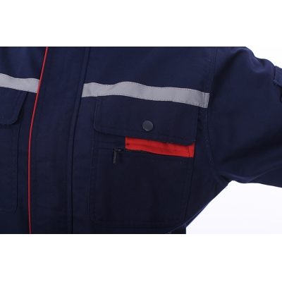 蓝装AUGER长袖春秋防静电工作服套装FHJD102抗静电B级160-190