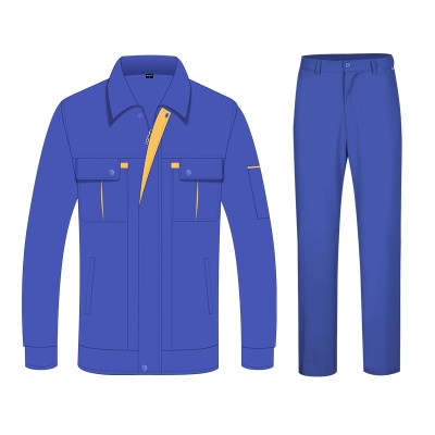 蓝装AUGER长袖春秋防酸碱工作服套装FHSJ101防护服160-190