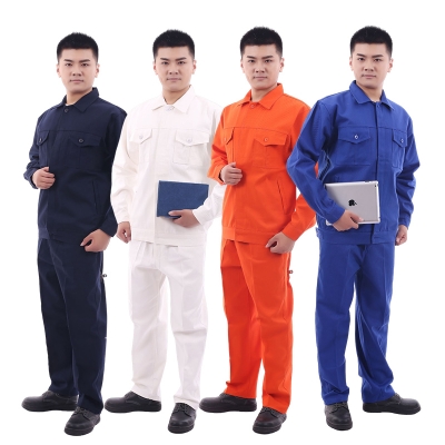 蓝装AUGER长袖春秋防阻燃工作服套装FHZR101防护服160-190