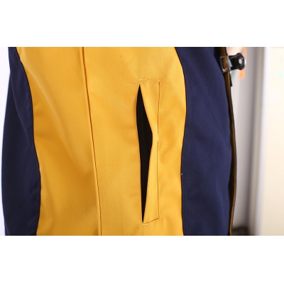 蓝装AUGER春秋工作服LZGZ104长袖工装劳保服套装 藏蓝黄色160-190