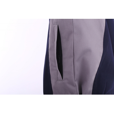 蓝装AUGER春秋工作服LZGZ104长袖工装劳保服套装 藏蓝灰色160-190