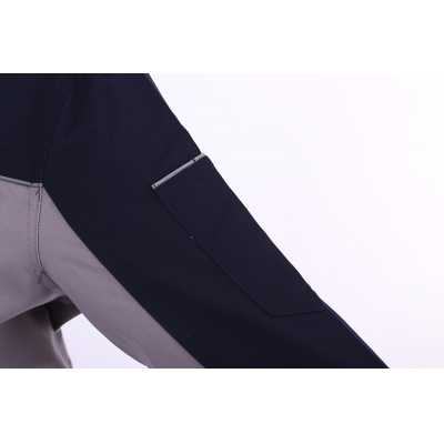 蓝装AUGER春秋工作服LZGZ104长袖工装劳保服套装 藏蓝灰色160-190