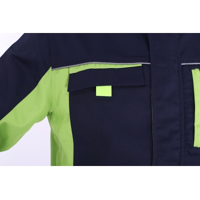 蓝装AUGER春秋工作服LZGZ104长袖工装劳保服套装 藏蓝绿色160-190
