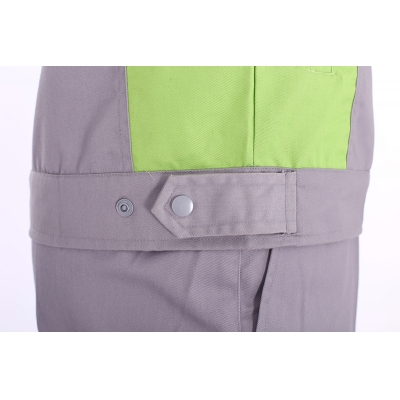 蓝装AUGER春秋工作服LZGZ104长袖工装劳保服套装 灰果绿色160-190