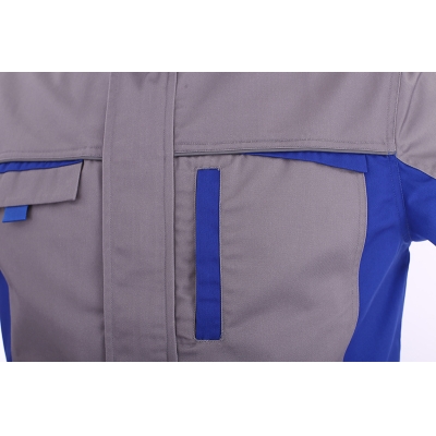 蓝装AUGER春秋工作服LZGZ104长袖工装劳保服套装 灰蓝色160-190
