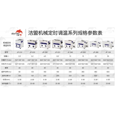 洁盟2L单槽机械定时调温型**声波清洗机JP-010 除锈除助焊剂60W