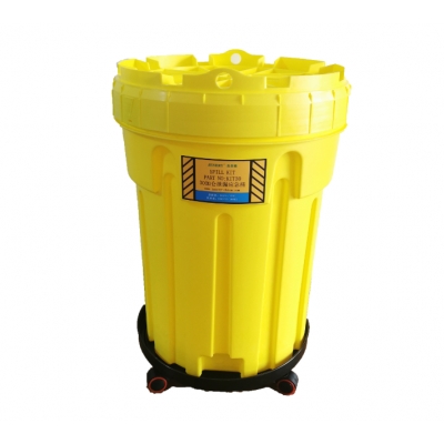 30加仑可移动泄漏应急桶KIT103 带滑轮底盘有毒物质密封桶 收集桶