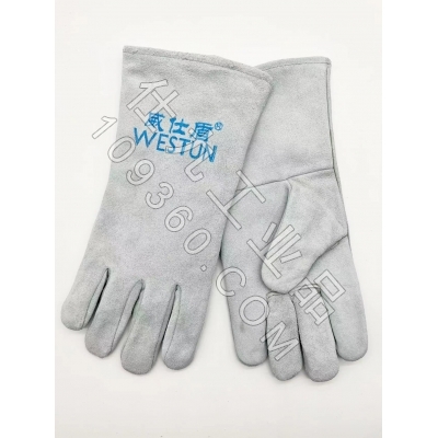 牛二层双层胶水填缝电焊手套34cm 威仕盾G-1649L